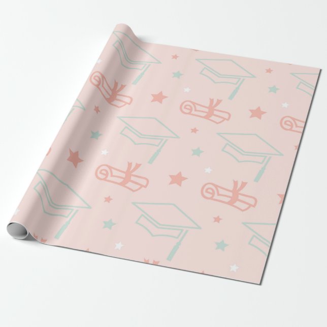 Graduation Graduation wrapping paper pattern (Unrolled)