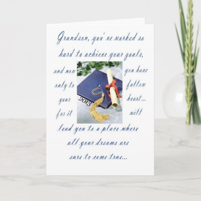 Graduation-Grandson, Happy Graduation Card (Front)