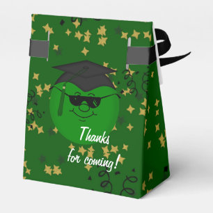 Graduation Green Confetti-Tent Favor Box