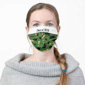 Graduation Green Diploma 2020 Adult Cloth Face Mask (Worn)