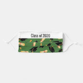 Graduation Green Diploma 2020 Adult Cloth Face Mask (Front, Folded)