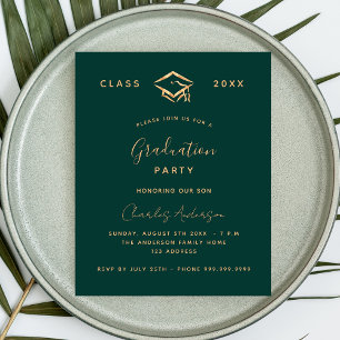 Graduation green gold 2026 invitation