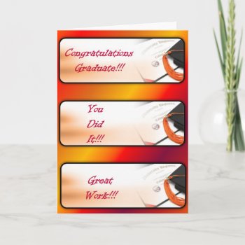 Graduation Greeting Card-red Card by mannybell at Zazzle