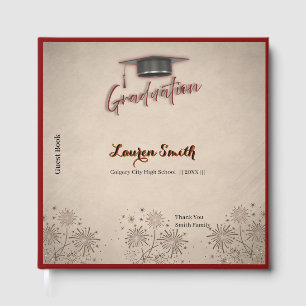 Graduation Guest Book Modern Keepsake