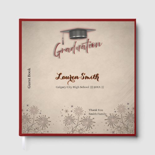 Graduation Guest Book Modern Keepsake