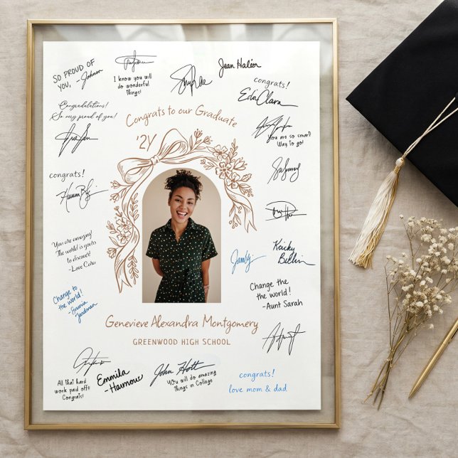 Graduation Guest Signing Grad Photo Keepsake Gift Poster (Graduation Guest Signing Grad Photo Keepsake Gift Poster)