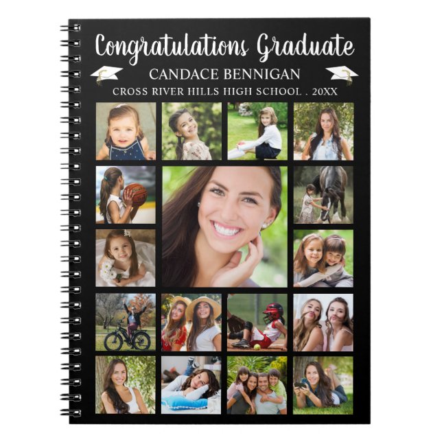 Graduation Guestbook Memory Book Photo Collage (Front)