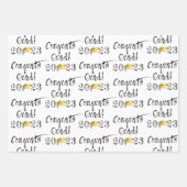 Graduation Hand Lettered CONGRATS GRAD Wrapping Paper Sheets (Front 3)