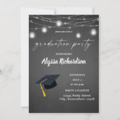 Graduation Hat Chalkboard Graduation Party Invitation (Front)