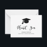 Graduation Hat Chic Modern Script Thank You Note<br><div class="desc">Graduation Hat Chic Modern Script Thank You Note</div>