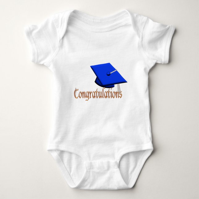 Graduation Hat Congratulations fun Graduate gift Baby Bodysuit (Front)