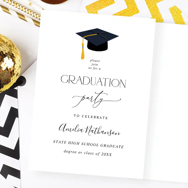 Graduation Hat Graduation Party Invitation | Zazzle