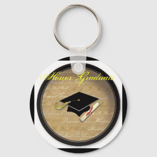 graduation hat, Honor Graduate Keychain