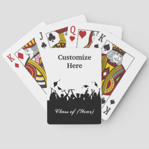 Graduation Hat Toss Silhouette Cards