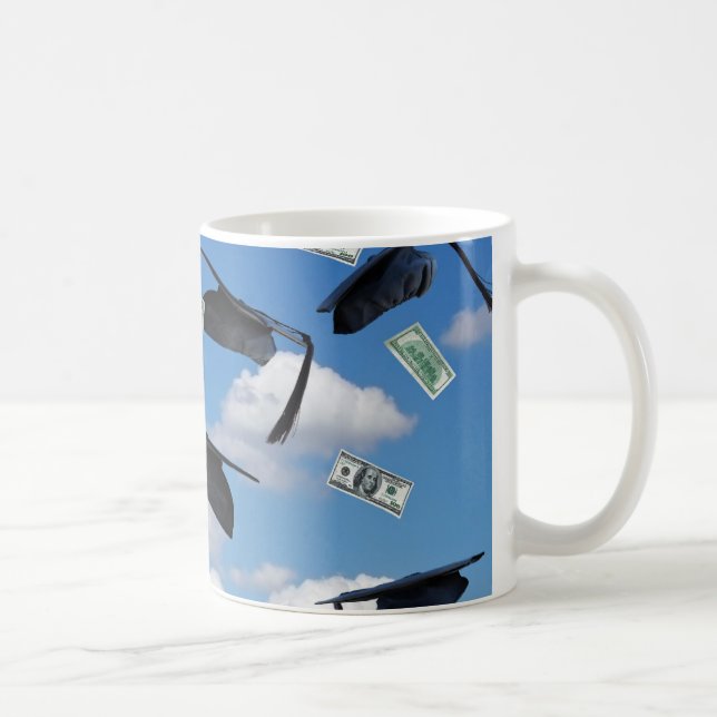 Graduation Hats and Money Coffee Mug (Right)