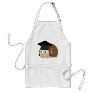 Graduation hedgehog adult apron