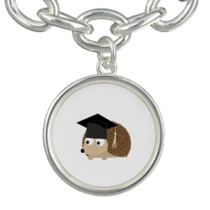 Graduation hedgehog charm bracelet