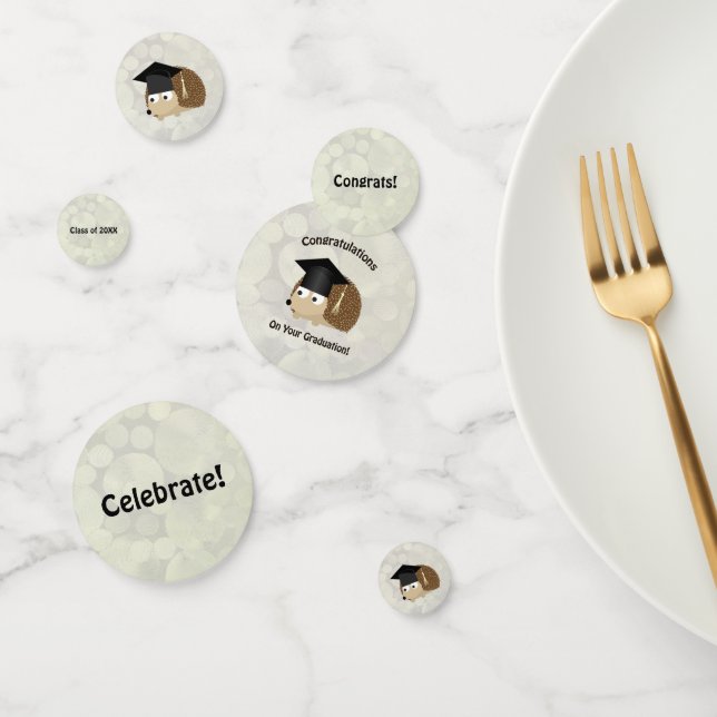 Graduation Hedgehog Confetti (Group)