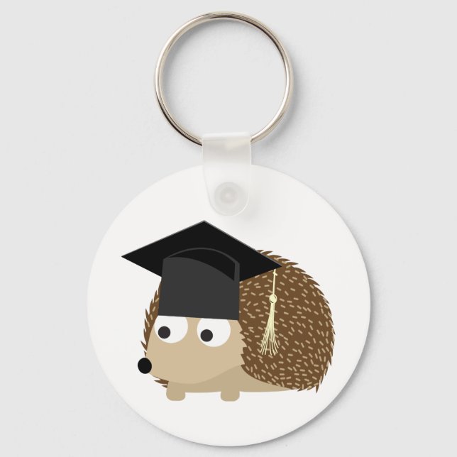 Graduation hedgehog keychain (Front)
