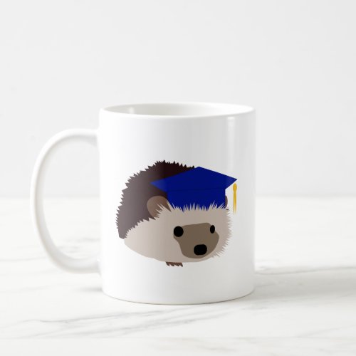 Graduation Hedgehog Mug _ Blue