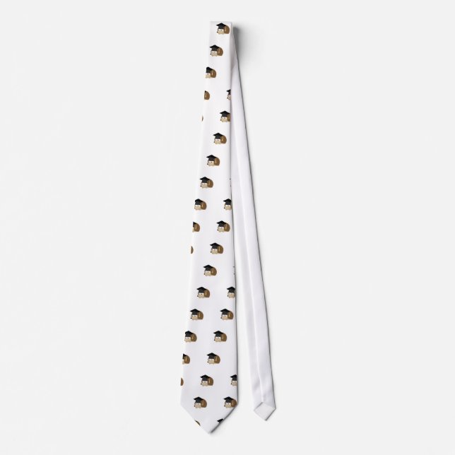 Graduation hedgehog neck tie (Front)