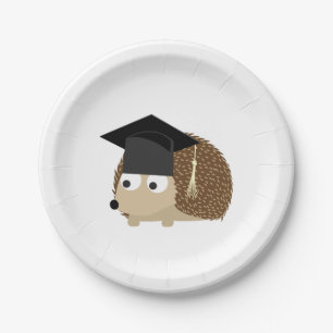 Graduation hedgehog paper plates