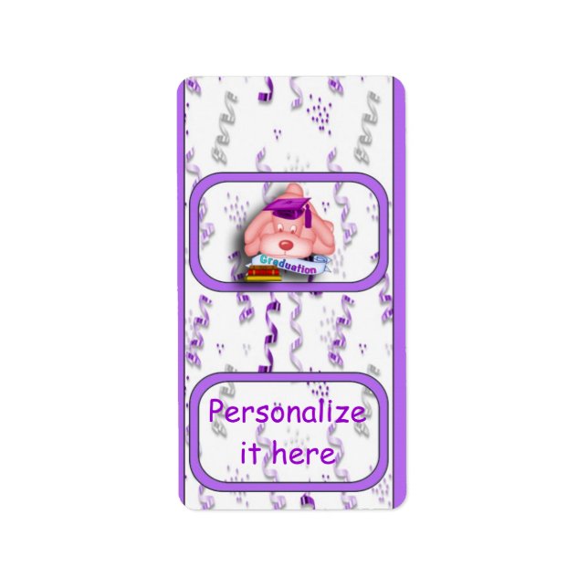 Graduation Hershey Miniature Candy Wrapper Labels (Front)