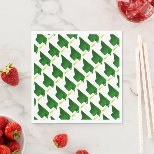 Graduation High School College Green Cap Pattern Napkins