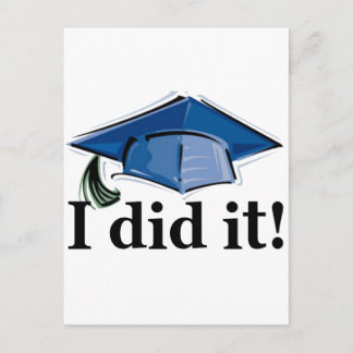 Graduation I Did It! Announcement Postcard