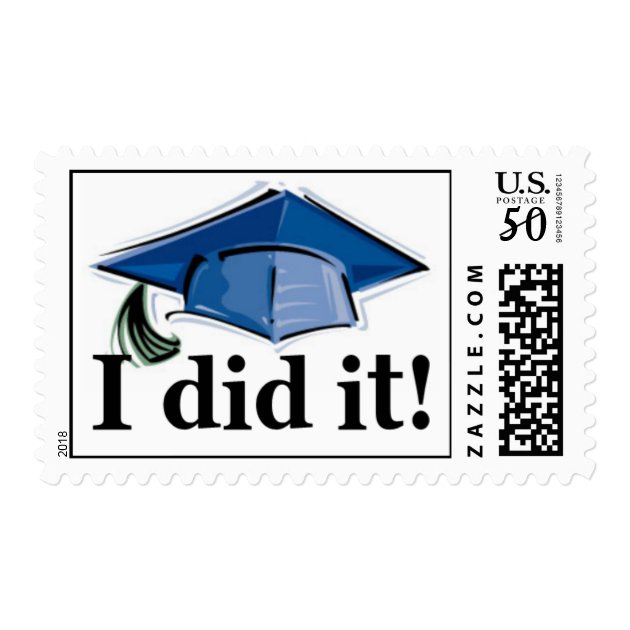 Graduation I Did It! Postage Stamp