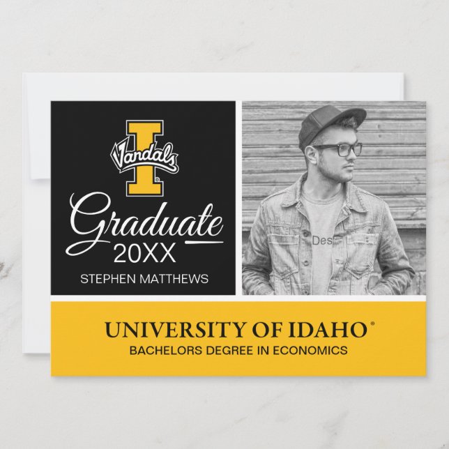 Graduation | Idaho Vandals Logo Invitation (Front)