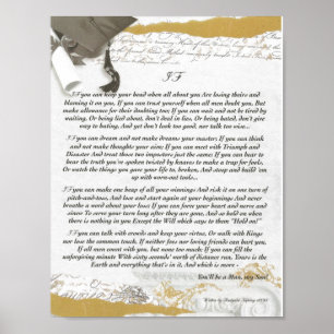 Graduation, IF Inspiring Poem by Rudyard Kipling Poster