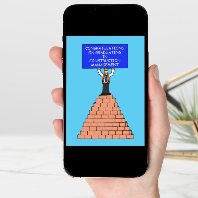 Graduation In Construction Management. Card (Front Digital)