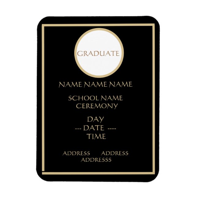 GRADUATION INSERT INVITE MAGNET (Vertical)
