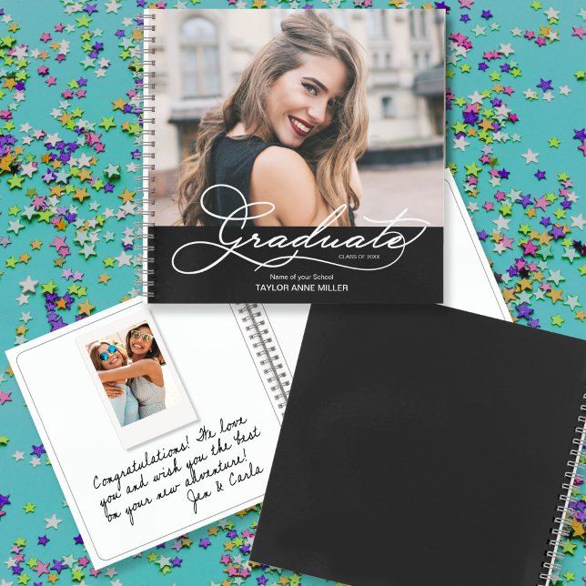 Graduation Instant Photo and Message Guest Book (Graduation party guest book with photo on front and room inside for messages and photos)