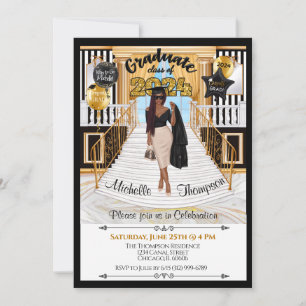 Graduation Invitation African American Announce