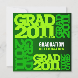 Graduation Invitation Celebrate 2011 Go Green