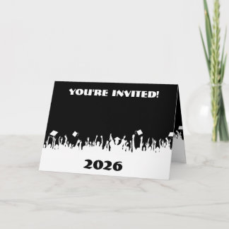 Graduation Invitation-Change Background/Font Color Thank You Card