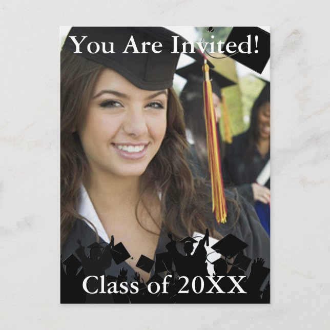 Graduation Invitation Class of Enter Current Year Postcard (Front)