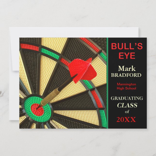 GRADUATION INVITATION -DART BD, INSERT NAME/YEAR (Front)
