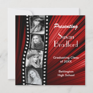 GRADUATION INVITATION, Film Strip, Photos/Year Invitation