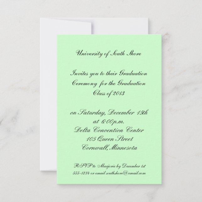 Graduation Invitation for 2013 (Front)