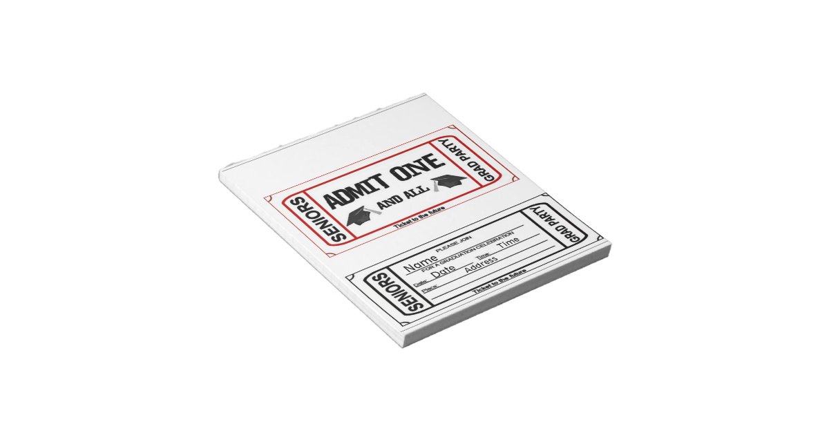 Graduation Invitation Party Favor Candy Wrappers Notepad | Zazzle