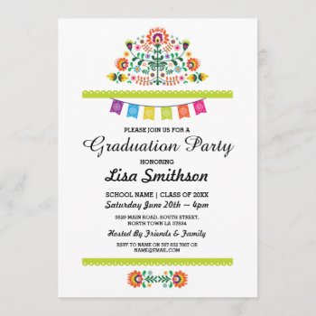 Graduation Invitation Party Fiesta Mexican Invite by WOWWOWMEOW at Zazzle
