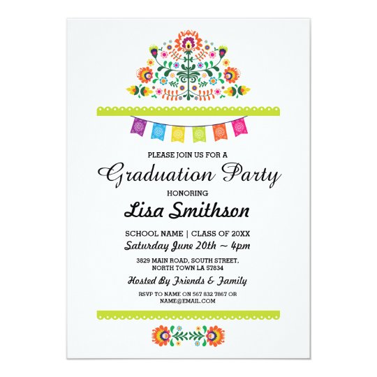 graduation invitation party fiesta