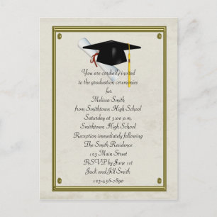 Graduation Invitation Postcard