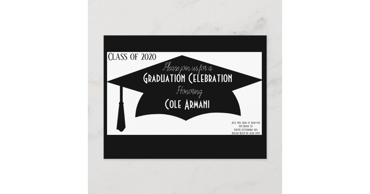 Graduation Invitation Postcard | Zazzle