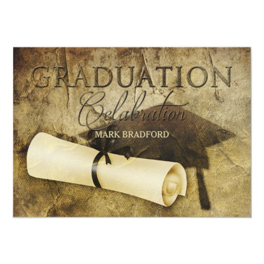 graduation invitation rustic antique photo back zazzle com