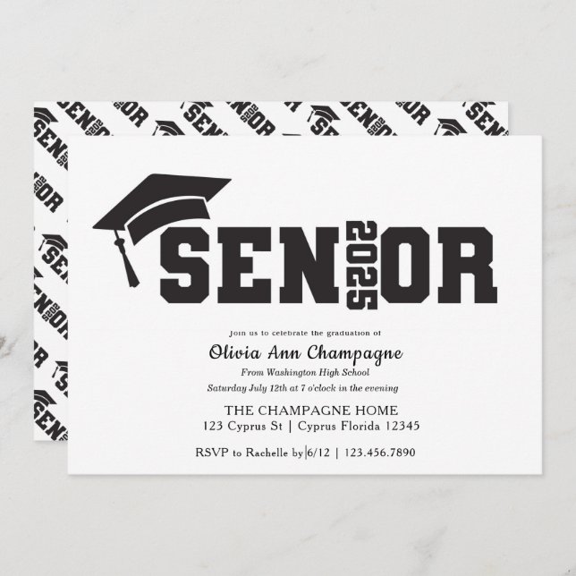 Graduation Invitation - Senior 2025 (Front/Back)