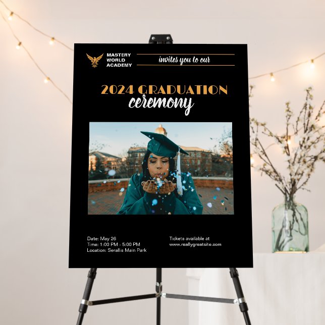 Graduation Invitation Senior Graduate Announcement Foam Board (In Situ (Stand))